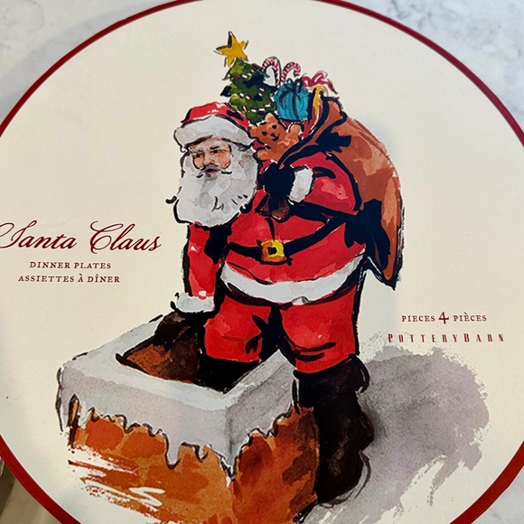 Pottery Barn Santa Claus Dinner Plates (7) - Picture 3 of 4